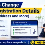 Business owner updating address details in Form REG-14 through GST registration services Delhi